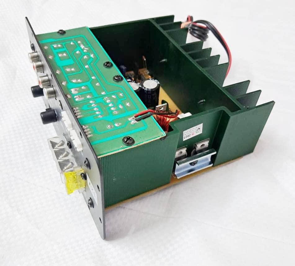 Car Bass Tube Amplifier Board 12V DC GREEN HEATSINK
