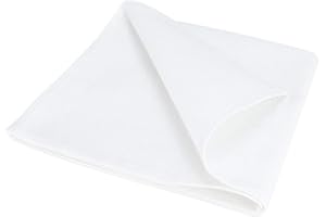 texpot ręczniki stołowe, dwanaście sztuk, białe, 40x40cm, bawełna