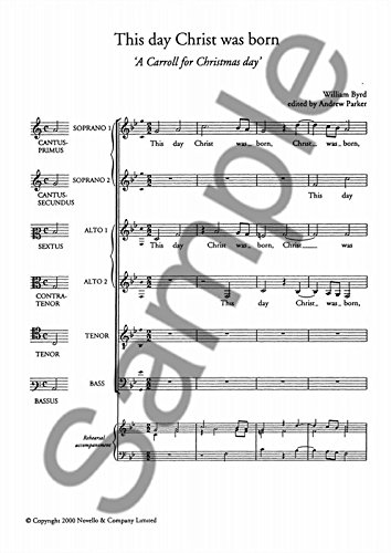William Byrd: This Day Christ Was Born. Partitions pour SATB