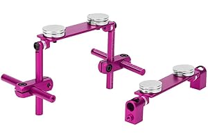 DILWE Aluminiumlegierung Magnetische Karosseriehalterung Kit fit für HSP 1/10 RC Racing Car Model(violett)