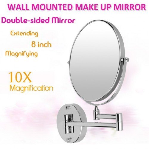 Home Care Wholesale® Badezimmerspiegel mit Verlängerung Arm – Wand montierten Rasier- und Kosmetikspiegel (doppelseitig mit Vergrößerung) - 2