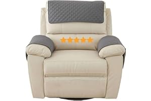 ILIEMAO Funda para reposacabezas para muebles，Antideslizante Cubierta del Brazo sofá, silla reclinable Brazo protector，cabeza funda protectora de sofá，Fundas de sillón Cubiertas de protección Moderno ( Color