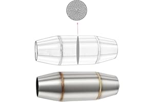 ZSDTRP Auspuffrohr-Resonator, Schalldämpfer, DB-Killer, leiser Mittelrohr-Expansionskammer-Schalldämpfer, Geräuschbeseitiger, Deadener für Motorrad, ATV, UTV, Go Kart (B)