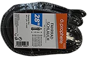 Prophete Chambre à air 28 x 1,75 x 2 (47–622), Valve Dunlop, 2 pièces dans Emballage PE vélo Adulte Unisexe, Noir, Taille Unique