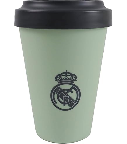 Bicchiere Da Asporto Ufficiale Real Madrid - 400 Ml, Con Coperchio, Colore Crema - Foto 10