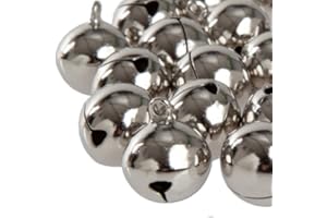 Kleenes Traumhandel 50 Laute Silberne Glöckchen aus Kupfer - ca. 23x19 mm