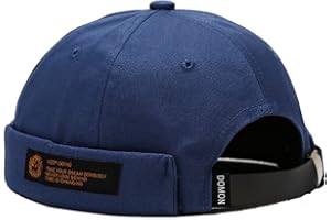 DURINM Coton Docker Cap Bonnet Sans Visière - Brimless Hat Homme Femme - Chapeau Marin - Casquette Docker