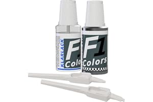 F1COLORS PRO-Lackstift Set für VW AUDI LC9X DEEP BLACK PERLEFFEKT 2X20ml inkl.PEL #1