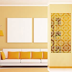 Buy Bedroom Wall Decals Stickers For Home Decor 8 Set Gold Online At Low Prices In India Amazon In