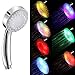 Produktbild Neu 7 Farben aendernd Temperature Sensing LED Duschkoepfe Wasserregenbogen Badezimmer Hahn farbig Licht Dusche Kopf Sprenge Universal