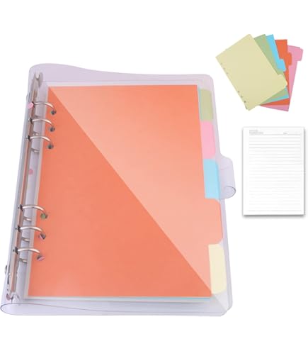 Blocco Note A5 Ricaricabile - 270 Fogli A Righe Con Fori Per Quaderni, Diari E Sketchbook - Foto 3