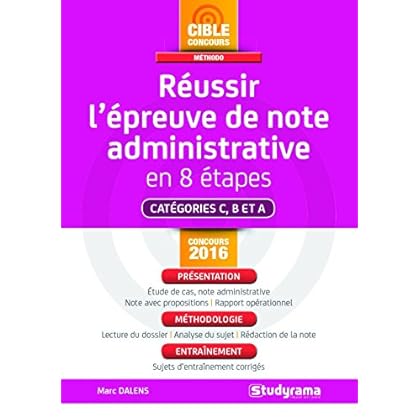 Réussir l'épreuve de note administrative en 8 étapes Réussir l'épreuve de note administrative en 8 étapes