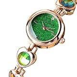 Deanyi Armbanduhr Strass Sternenhimmel einfache Art und Weise Frauen Quarz Uhr Strass Geschenk Set Kristall Accented Ceramic Metal Green Schmuck