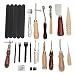 Produktbild 18 PCS Leder Handwerk Punch Werkzeug-Satz-Stitching-Schnitzen Arbeitsheftsattel Fertigkeit DIY Lederhandwerkzeuge für Kinder zum Lernen Künstler Meister Alles Praktisch mit Neu