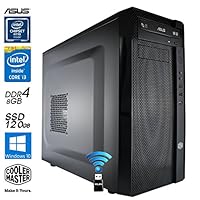 SNOGARD Office-PC | Desktop PC inkl. Windows 10 Professional | Quad-Core Multimedia Computer | INTEL Quad Core i5-6500 4 x 3.20 GHz, 8GB RAM, 240GB SSD, Intel HD Graphics, HDMI, VGA, DVD±RW, USB 3.0