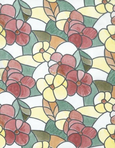 Alkor Sticky Back Plastic (self adhesive vinyl window film) Stained Glass Effect Lisboa Green 45cm x 1m (ORDER PER METRE) 280-3155
