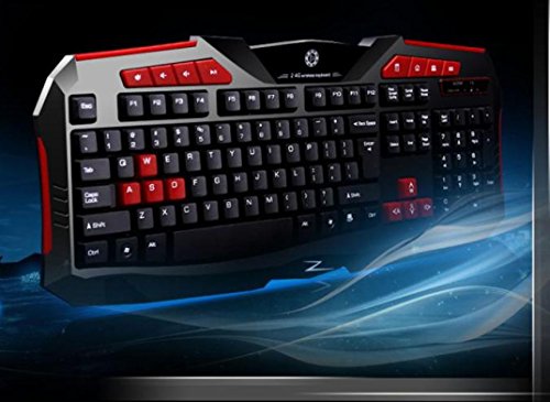 Zolimx 2.4G Wireless Gaming Tastatur und Maus Set nach Multimedia Computer Gamer (Schwarz) - 3