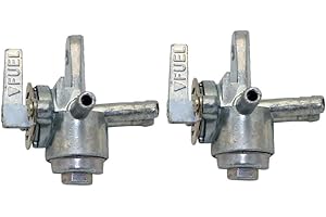H HILABEE 2 Stück 3 Wege Benzinhahn Kraftstoffbehälter Absperrventil 6mm Hohe Leistung Garantiert