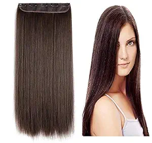 Majik Volumizer Seamless Side Cover Up Hair Extension for Women and Girls (Brown, Set Of 2 Pcs)