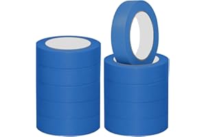 NORTHERN BROTHERS Masking Tape for Painting Blue Tape Painters Tape Painting Tape for Artist Indoor Decorating Tape 24 mm x 20M, 10 Rolls