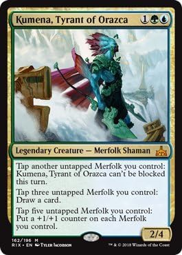 MTG - Rivals of Ixalan - Kumena, Tyrant of Orazca 162/196, Mythic Rare, New, Mint