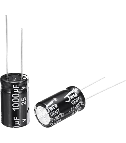 ALLECIN Condensatoren 100uF 63V Elkos Condensator 100uF 63Volt Aluminium Elektrolytcondensator 8x12MM Elektrolytische condensatoren 100 uF MFD 105°C (Verpakking met 10 stuks