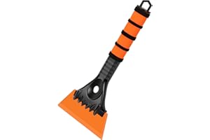 Cloudgree Ice Scraper, Car Essentials For Car Windshield Windscreen Snow Shovel Wiper Brush Ice Removal Frost Shovel with Ergonomic Foam Grip For Truck Vans SUV