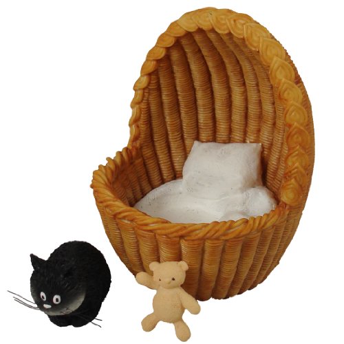 Les gatos de Dubout nid Douillet dub50 Parastone - Figura decorativa de gato con oso de peluche en su acogedor cuna cesta