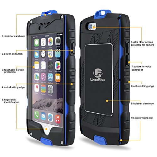 iPhone 6S Funda  longrise Outdoor Sports iPhone 6s Defender       Carcasa con protector de pantalla integrado Heavy Duty       Carcasa para iPhone 6  de 4 7  pulgadas