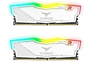 TEAMGROUP Team T-Force Delta RGB DDR4 - Memoria para Videojuegos, 2 x 8 GB, 3200 MHz, 288 Pines DIMM, Color Blanco