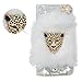 Produktbild Spritech(TM) Bling Rhinestone Diamond Leopard Design Galaxy S6 Edge+ PU Leather Wallet Case Luxury Soft Beaver Rabbit Fur Hair Decor Wallet Purse Card Pouch Stand Case Cover forSamsung Galaxy S6 Edge Plus by Spritech
