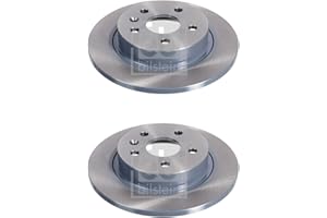 febi bilstein 39185 Brake Disc Set (2 Brake Disc) rear, full, No. of Holes 5