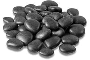 Teraplast Ciottoli decorativi in plastica riciclata, nero Small (3-4 cm)