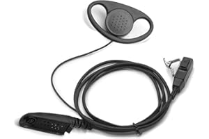NEWASHAN Oreillette D-Style Casque Écouteur pour Motorola Radio GP320 GP328 GP340 GP380 GP680 HT750 HT1250 HT1550 PR860 MTX850LS MTX8250LS PRO9150 Talkie Walkie avec Mic PTT