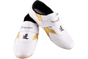 DILWE Scarpe Taekwondo Unisex, PU Suola in Pelle Morbida Taekwondo Scarpe per Ginnastica Taichi Boxe Karate Kung Fu