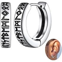 HXWZB Boucles D'oreilles Viking Pour Homme - Boucles D'oreilles Sorcières - Étoile - Loup - Boucle D'oreille Viking - Boucle D'oreille Triangle., Argent Sterling, Pas De Gemme