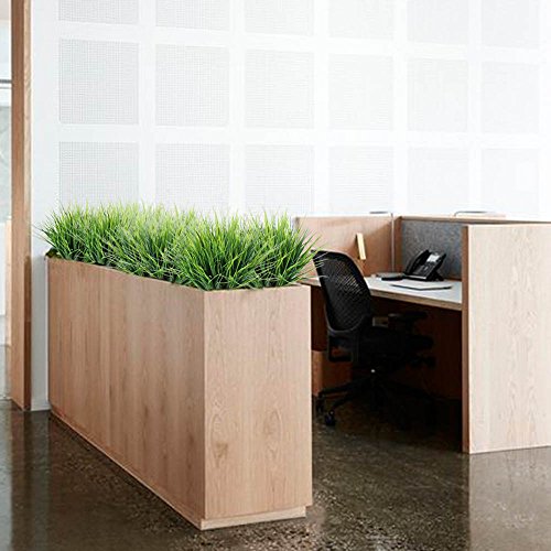 MIHOUNION 4 Bündel Gesamthöhe ca.36,5cm Grün Gras kunststoffblumen Unechtpflanzen Dekoration kunstpflanzen Realistisch Farbe aufziehen Haus Küche Wand Türen Garten Deko - 2