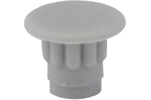 IROX - Juego de 10 tapones para orificio de 5 mm de diámetro, color gris, plástico, profundidad del orificio de 5 mm, cabeza de 7 mm
