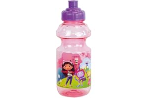 FUN HOUSE GABBY ET LA MAISON MAGIQUE GOURDE BOUTEILLE REUTILISABLE 350 ML POUR ENFANT, Rose