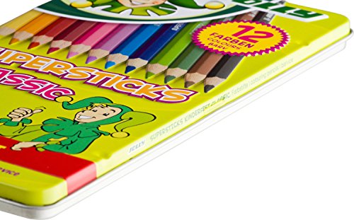 JOLLY 3000-0246 – Supersticks Classic, 12 Farben, Mine, Lernmaterialien, 3.8 mm - 3
