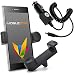 Produktbild mobilefox® KFZ Handy Lüftungshalterung 360° verstellbar inkl. Micro-USB Ladekabel SET für Sony Xperia X/XA/Performance Schwarz