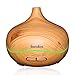 Produktbild HOTDER 300ml Aroma Diffuser Luftbefeuchter Ultraschall 7 Farben LED Humidifier Aromatherapie Diffusor Tragbarer für Babies Kinderzimmer Haus, Auto, Wohnzimmer, Schlafzimmer, Büro, Yoga, Spa, Raum,usw. (Holz)