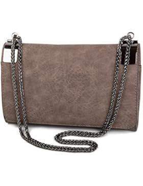 styleBREAKER Clutch, Abendtasche mit Metallspangen und Gliederkette, Vintage Design, Damen 02012046