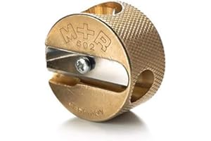 LULIZZIE Fine&Candy - Sacapuntas Latón con Doble Agujero, Afilador para Lápices