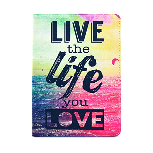 iPad Air Hülle, Deenor Love Life Design PU Leder Abdeckung Stand Flip Schutzhülle Hülle für Apple iPad Air (2013 Version). (Love Life) - 2