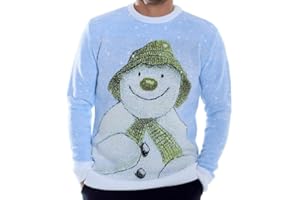 NOTJUST Official Raymond Briggs' The Snowman Christmas Jumper, Christmas Jumper for Men Funny Christmas Jumper for Guys, The Perfect Novelty Gift for Your Loved One this Christmas!