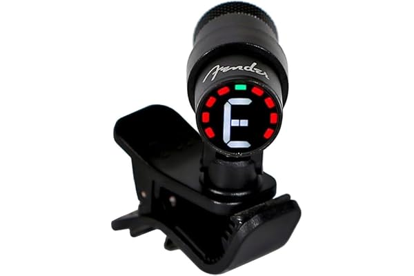 Fender "Bullet" Accordeur Chromatique à Pince Pour Guitare/Basse, Écran LED en Couleur, Noir