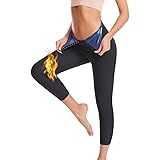 NANO HERTZ Pantaloni Sauna Dimagranti Leggings Pants Anticellulite Vita Alta Leggins Sportivi Push Up Tuta per Sudare Snellen