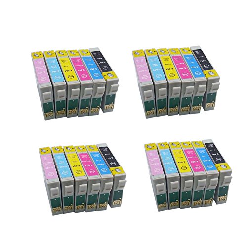 24x Druckerpatronen komp. für Epson Stylus Photo P50 PX650 PX660 PX700W PX710W PX720WD PX730WD PX800FW PX810FW PX820FWD PX830FWD R265 printer R285 R360 RX560 RX585 RX685