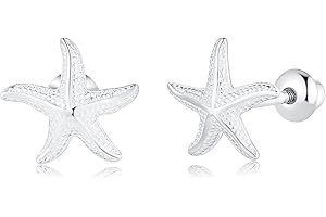 TIZU Mädchen Ohrringe 925 Sterling Silber Post Hypoallergene Schraubverschluss mit Sicherheit ohrstecker versch Ohrringe für Kinder Mädchen Damen Schmuck